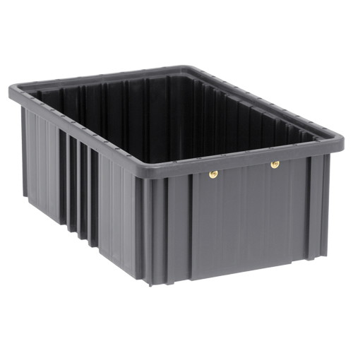 Conductive Dividable Grid Containers, Polypropylene, 10-7/8" W x 16-1/2" D x 6" H, Black PB Rental Co. Ltd.
