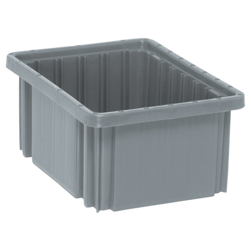 Divider Box&reg; Containers, Plastic, 10.9" W x 8.3" D x 5" H, Grey PB Rental Co. Ltd.
