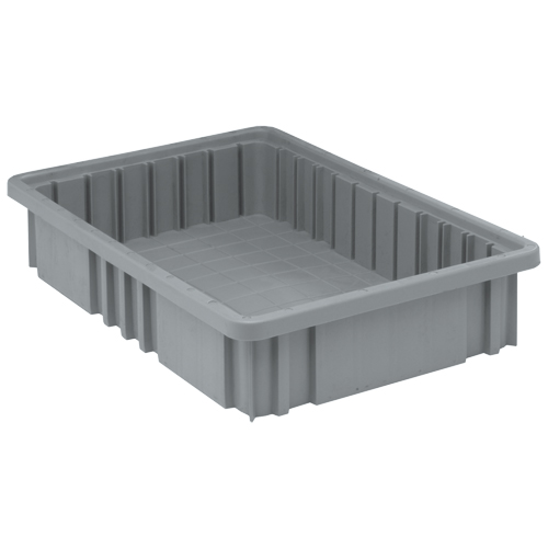 Contenants Divider Box, Plastique, 16,5" la x 10,9" p x 3,5" h, Gris PB Rental Co. Ltd.