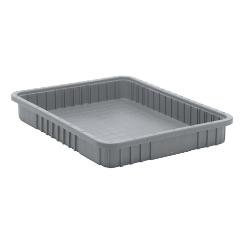 Divider Box&reg; Containers, Plastic, 22.5" W x 17.5" D x 3" H, Grey PB Rental Co. Ltd.