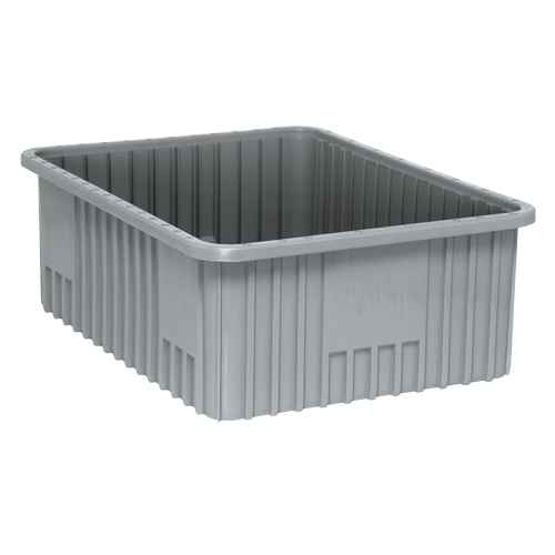 Divider Box&reg; Containers, Plastic, 22.5" W x 17.5" D x 8" H, Grey PB Rental Co. Ltd.