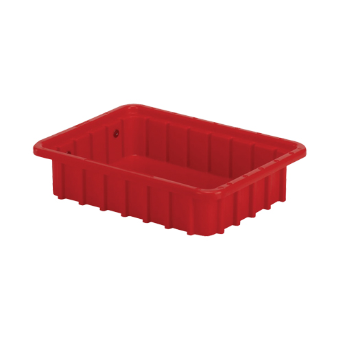 Divider Box&reg; Containers, Polyethylene, 10.8" W x 8.3" D x 2.5" H, Red PB Rental Co. Ltd.