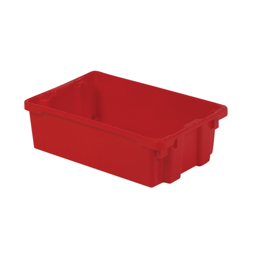 Polylewton Stack-N-Nest&reg; Containers, 6.2" x 20.1" x 13", Red PB Rental Co. Ltd.