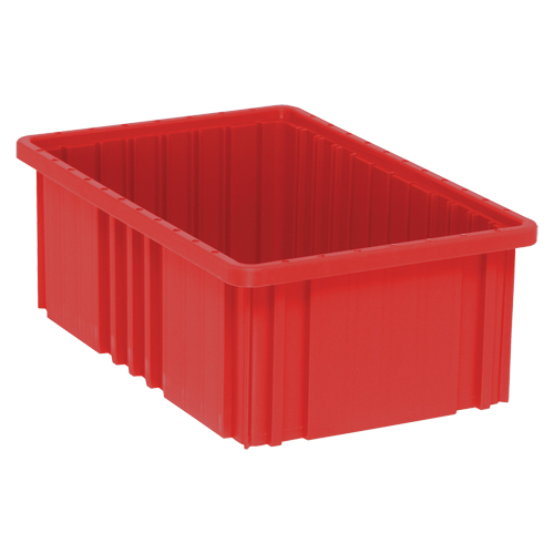Divider Box&reg; Containers, Plastic, 16.5" W x 10.9" D x 6" H, Red PB Rental Co. Ltd.