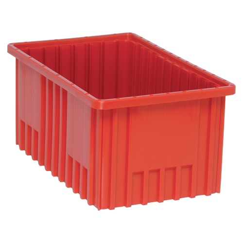 Divider Box&reg; Containers, Plastic, 16.5" W x 10.9" D x 8" H, Red PB Rental Co. Ltd.