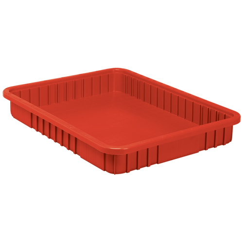 Contenants Divider Box, Plastique, 22,5" la x 17,5" p x 3" h, Rouge PB Rental Co. Ltd.