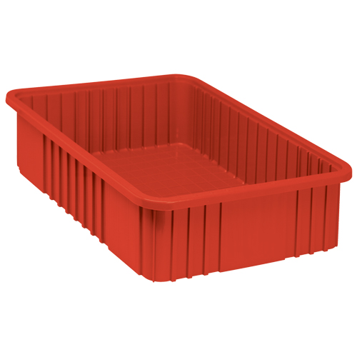 Contenants Divider Box, Plastique, 22,5" la x 17,5" p x 6" h, Rouge PB Rental Co. Ltd.