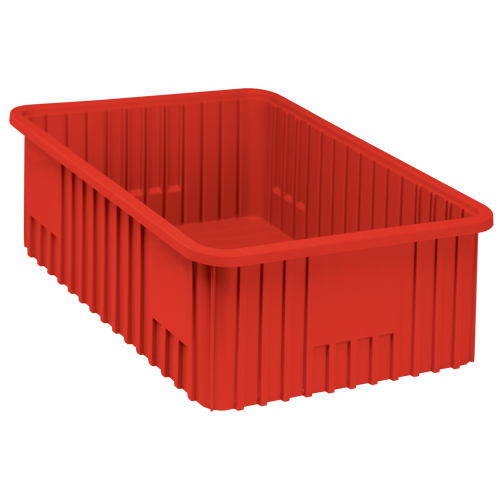 Divider Box&reg; Containers, Plastic, 22.5" W x 17.5" D x 8" H, Red PB Rental Co. Ltd.