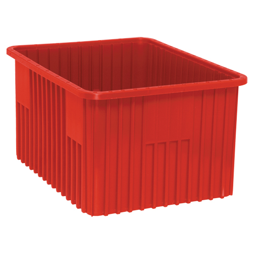 Contenants Divider Box, Plastique, 22,5" la x 17,5" p x 12" h, Rouge PB Rental Co. Ltd.