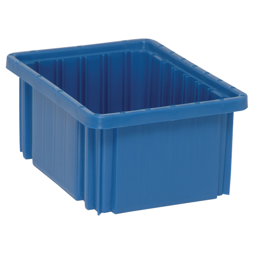 Divider Box&reg; Containers, Plastic, 10.9" W x 8.3" D x 5" H, Blue PB Rental Co. Ltd.