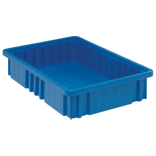 Contenants Divider Box, Plastique, 16,5" la x 10,9" p x 3,5" h, Bleu PB Rental Co. Ltd.