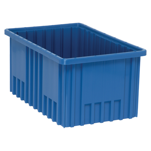 Divider Box&reg; Containers, Plastic, 16.5" W x 10.9" D x 8" H, Blue PB Rental Co. Ltd.