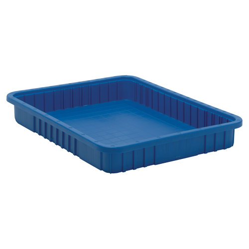 Divider Box&reg; Containers, Plastic, 22.5" W x 17.5" D x 3" H, Blue PB Rental Co. Ltd.