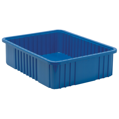 Divider Box&reg; Containers, Plastic, 22.5" W x 17.5" D x 6" H, Blue PB Rental Co. Ltd.