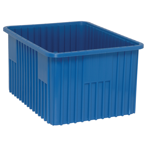 Divider Box&reg; Containers, Plastic, 22.5" W x 17.5" D x 12" H, Blue PB Rental Co. Ltd.