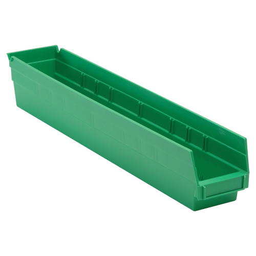 Bac pour &eacute;tag&egrave;re &eacute;conomique, 4-1/8" la, 4" h x 23-5/8" p, Vert PB Rental Co. Ltd.