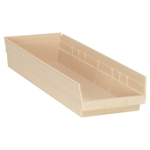Economy Shelf Bin, 8-3/8" W x 4" H x 23-5/8" D, Ivory, 60 lbs. Capacity PB Rental Co. Ltd.