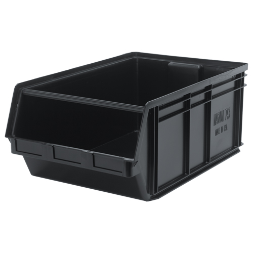 MAGNUM Bin, 11-7/8" H x 18-3/8" W x 29" D, 150 lbs. Capacity, Black PB Rental Co. Ltd.
