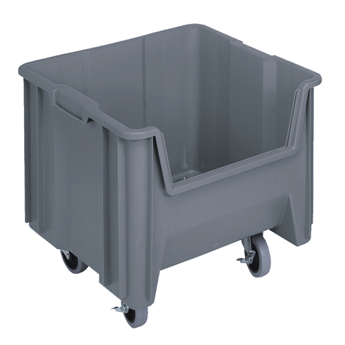 Mobile Giant Stack Container, 12-1/2" H x 16-1/2" W x 17-1/2" D, 250 lbs. Capacity, Grey PB Rental Co. Ltd.