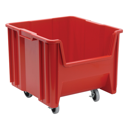 Mobile Giant Stack Container, 12-1/2" H x 16-1/2" W x 17-1/2" D, 250 lbs. Capacity, Red PB Rental Co. Ltd.
