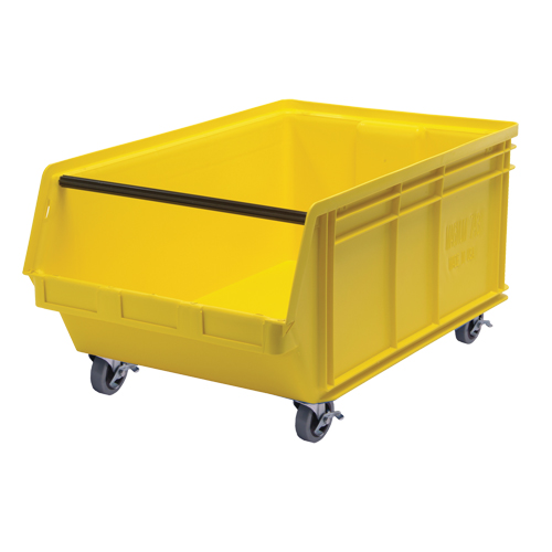 Mobile MAGNUM Bin, 14-7/8" H x 18-3/8" W x 29" D, 150 lbs. Capacity, Yellow PB Rental Co. Ltd.