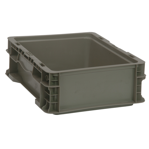 Collapsible Stacking Container, 15" W x 12" D x 5" H, Grey PB Rental Co. Ltd.