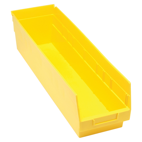 Bacs en plastique pour &eacute;tag&egrave;res Store More, 6-5/8" la x 6" H x 23-5/8" p, Jaune, Capacit&eacute; 90 lb PB Rental Co. Ltd.