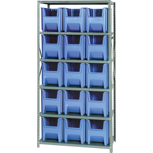 &eacute;l&eacute;ment de rayonnage avec bacs empilables, Acier, Sans boulons, Capacit&eacute; 800 lb, 36" la x 75" h x 18" p PB Rental Co. Ltd.