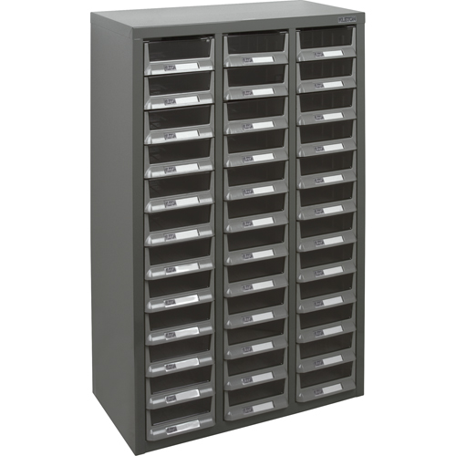 KPC-100 Parts Cabinet, Galvanized Steel, 36 Drawers, 23" x 11-2/5" x 36-9/10", Grey PB Rental Co. Ltd.