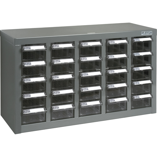 KPC-600 Parts Cabinet, Galvanized Steel, 25 Drawers, 23-1/10" x 8-7/10" x 13-4/5", Grey PB Rental Co. Ltd.