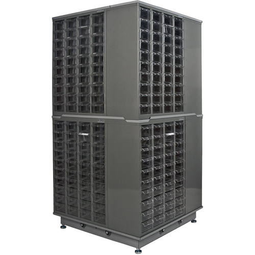 KPC-600 Parts Cabinet, Galvanized Steel, 40 Drawers, 18-3/10" x 8-7/10" x 25-3/10", Grey PB Rental Co. Ltd.