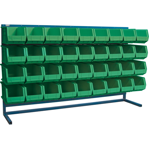 Rayonnage &agrave; persienne avec bacs, 36 bacs, 72" la x 15" p x 40" h PB Rental Co. Ltd.