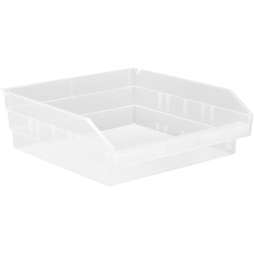 Bacs de rangement pour tablettes, 11-1/8" la x 4" H x 11-5/8" p, Transparent, Capacit&eacute; 30 lb PB Rental Co. Ltd.