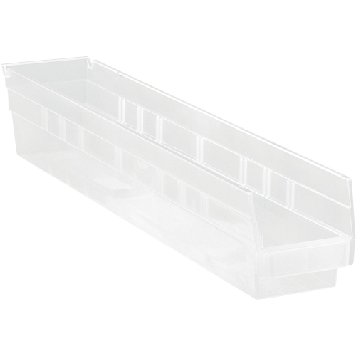 Bacs de rangement pour tablettes, 4-1/8" la x 4" H x 23-5/8" p, Transparent, Capacit&eacute; 50 lb PB Rental Co. Ltd.