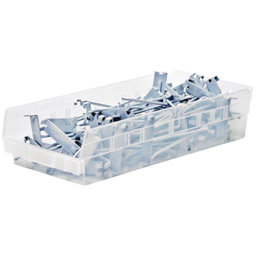 Shelf Bins, 6-5/8" W x 4" H x 23-5/8" D, Clear, 50 lbs. Capacity PB Rental Co. Ltd.