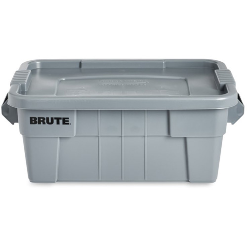 Brute Storage Tote with Lid, 27.88” D x 16.5” W x 10.7" H, 112 llbs. Capacity, Grey PB Rental Co. Ltd.