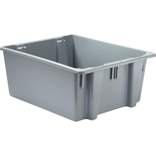 Stack & Nest Palletote Box, 10" x 19.5" x 23.5", Grey PB Rental Co. Ltd.