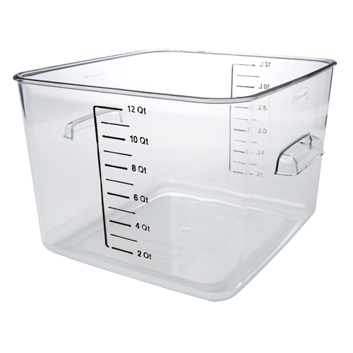 Contenant carr&eacute; &agrave; encombrement r&eacute;duit Rubbermaid, Plastique, Capacit&eacute; de 11,4 L, Transparent PB Rental Co. Ltd.