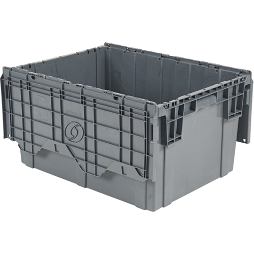 Flipak&reg; Polyethylene Plastic (PE) Distribution Containers, 39" x 14" x 13", Grey PB Rental Co. Ltd.