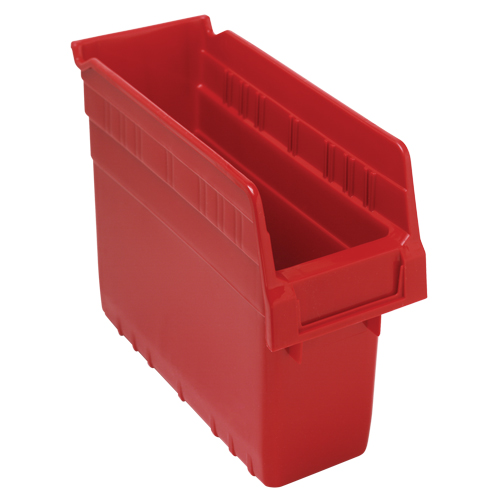 Store-Max Shelf Bins, 4-3/8" W x 8" H x 11-5/8" D, Red, 44 lbs. Capacity PB Rental Co. Ltd.