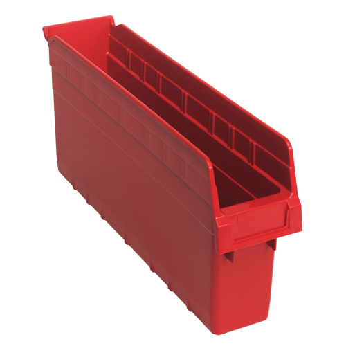 Bacs pour &eacute;tag&egrave;re Store-Max, 4-3/8" la x 8" H x 17-7/8" p, Rouge, Capacit&eacute; 56 lb PB Rental Co. Ltd.