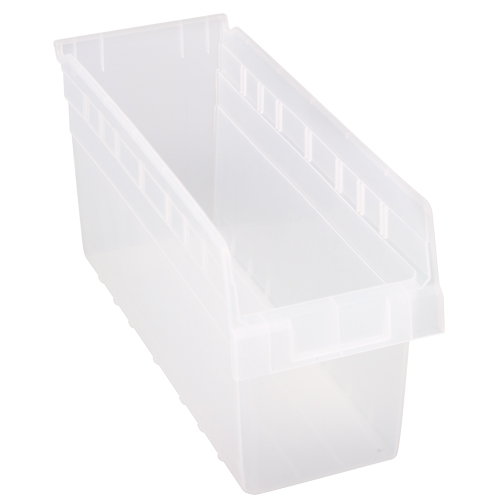 Store-Max Shelf Bins, 6-5/8" W x 8" H x 17-7/8" D, Clear, 56 lbs. Capacity PB Rental Co. Ltd.