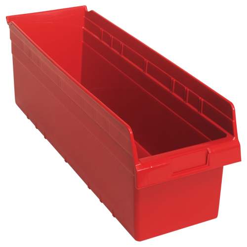 Bacs pour &eacute;tag&egrave;re Store-Max, 8-3/8" la x 8" H x 23-5/8" p, Rouge, Capacit&eacute; 68 lb PB Rental Co. Ltd.
