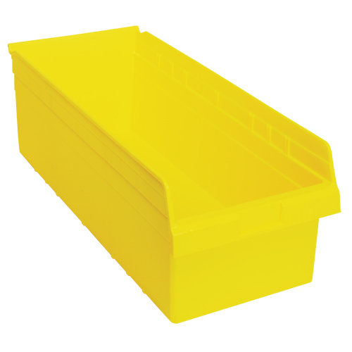 Store-Max Shelf Bins, 11-1/8" W x 8" H x 23-5/8" D, Yellow, 68 lbs. Capacity PB Rental Co. Ltd.