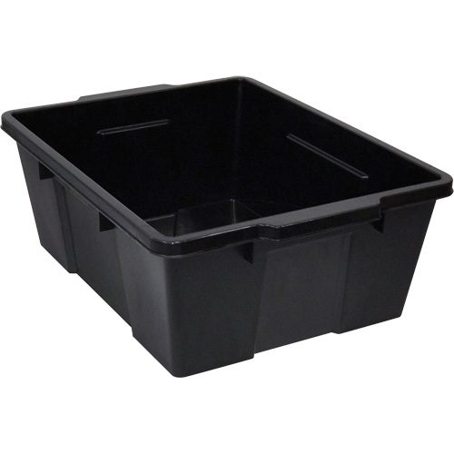 Contenant avec loquets en plastique,  la x 21" p x 7,75" h, Noir PB Rental Co. Ltd.