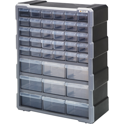 Armoire &agrave; tiroir, Plastique, 39 tiroirs, 15" x 6-1/4" x 18-3/4", Noir PB Rental Co. Ltd.