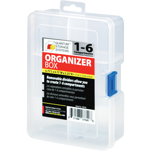 Boîte &agrave; compartiments en plastique, 4,75" la x 6,75" p x 2,25" h, 6 compartiments PB Rental Co. Ltd.