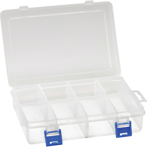 Boîte &agrave; compartiments en plastique, 5,5" la x 7,75" p x 1,75" h, 8 compartiments PB Rental Co. Ltd.