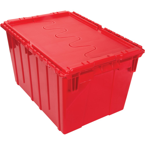 Contenant de distribution en plastique avec dessus basculant, 21,65" x 15,5" x 12,5", Rouge PB Rental Co. Ltd.