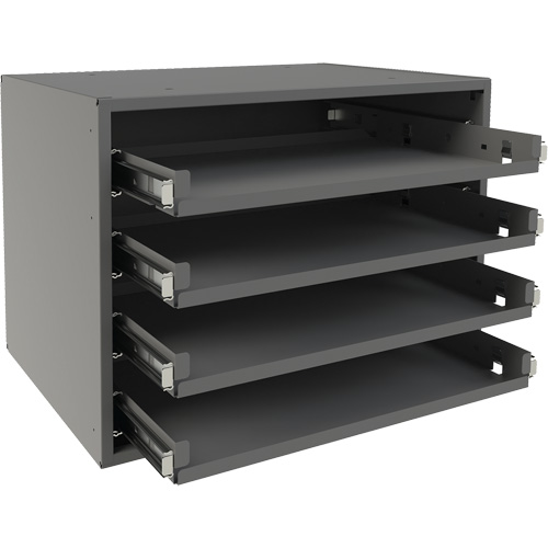Small Bearing Rack, Steel, 4 Slots, 15-9/16" W x 11-7/8" D x 11-5/16" H, Grey PB Rental Co. Ltd.